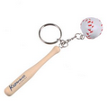 Baseball & Bat Keychain